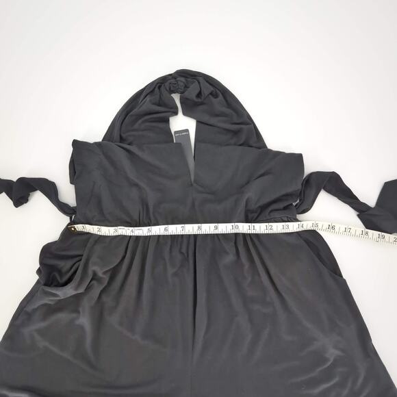 Krisa Revolve Black Siro Micro Modal Halter Romper with Pockets - Size M - NWT - Picture 9 of 13